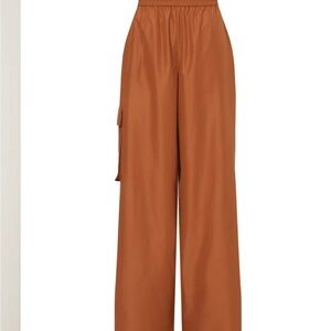 Tibi Terracotta Wide-Leg Pants